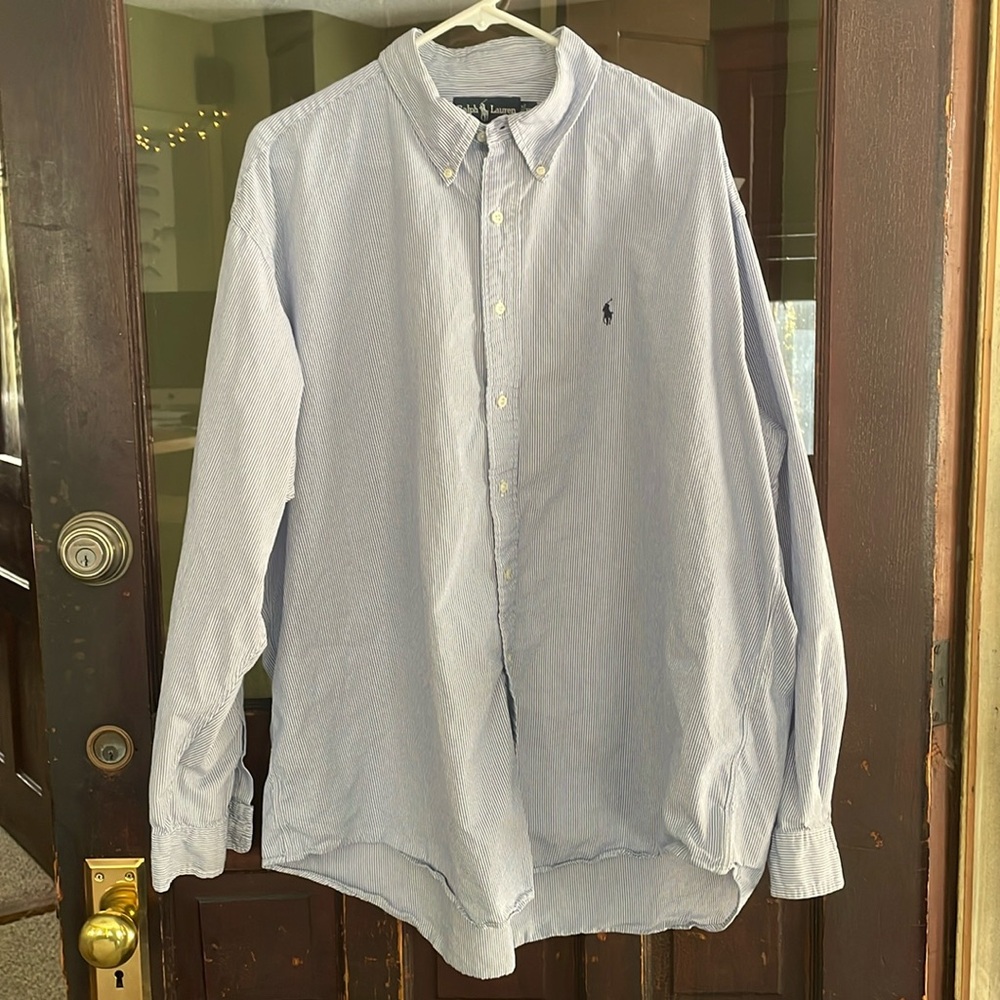 Ralph Lauren men’s size XXL button down shirt, 💯% cotton.